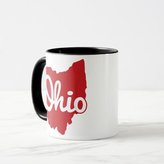 I Liebe My Ohio Zuhause Script Ohio Tasse (Vorderseite Links)
