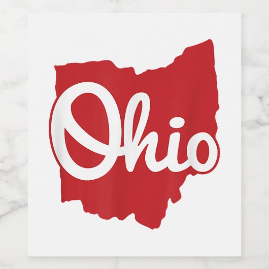 I Liebe My Ohio Zuhause Script Ohio Weinetikett (Einzelnes Label)