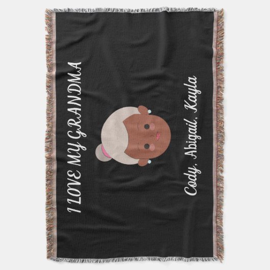 "I Liebe My Oma" werfen Bettdecke von Enkelkindern Decke (Vorderseite Vertikal)