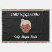 "I Liebe My Oma" werfen Bettdecke von Enkelkindern Decke (Vorderseite)