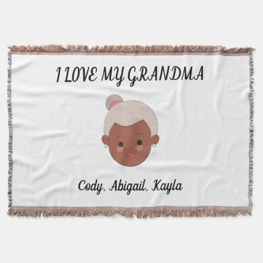 "I Liebe My Oma" werfen Bettdecke von Enkelkindern Decke (Vorderseite)