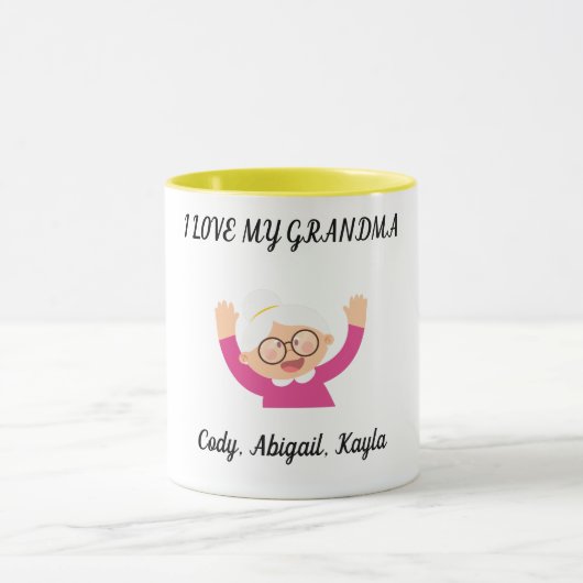 "I Liebe My Oma" zwei tönige Kaffeetasse. Tasse (Zentrum)