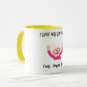 "I Liebe My Oma" zwei tönige Kaffeetasse. Tasse (Vorderseite Links)