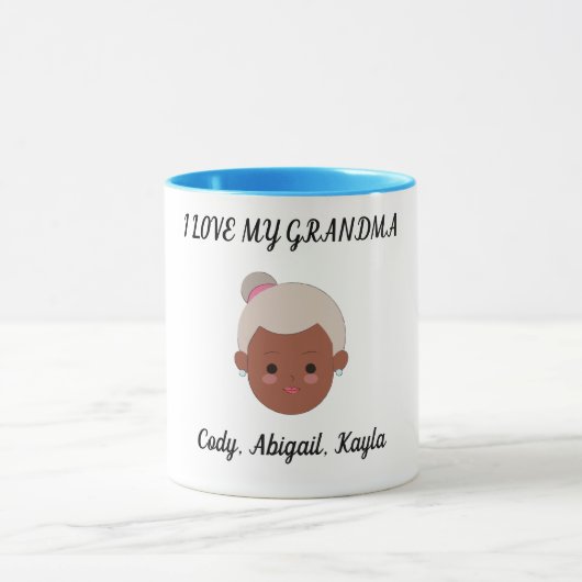 "I Liebe My Oma" zwei tönige Kaffeetasse. Tasse (Zentrum)