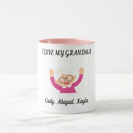 "I Liebe My Oma" zwei tönige Kaffeetasse. Tasse (Zentrum)