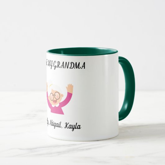 "I Liebe My Oma" zwei tönige Kaffeetasse. Tasse (VorderseiteRechts)