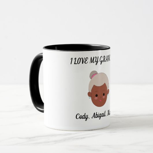 "I Liebe My Oma" zwei tönige Kaffeetasse. Tasse (Vorderseite Links)
