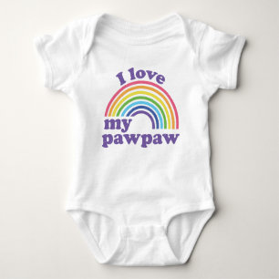 I Liebe My Pawpaw - Niedlicher Regenbogen Baby Strampler