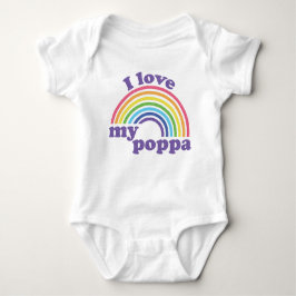 I Liebe My Poppa - Niedlicher Regenbogen Baby Strampler