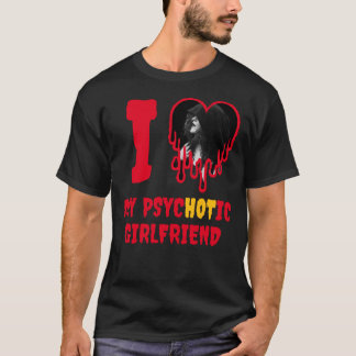 I Liebe My PsycHOTic Girlfriend Red Heart Foto T-Shirt