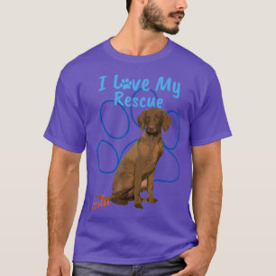 I Liebe My Rescue Vizsla Cool Adoptiert Hund T-Shirt