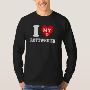 I Liebe My Rottweiler Hund Breed Kennel Vater Mama T-Shirt
