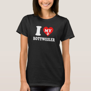 I Liebe My Rottweiler Hund Breed Kennel Vater Mama T-Shirt