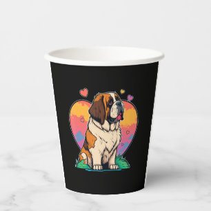 I Liebe My Saint St Bernard Dog Pappbecher