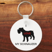 I Liebe my Schnauzer Schlüsselanhänger (Vorderseite)