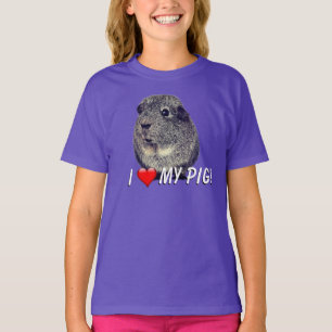 "I Liebe my schwein" Niedliche Guinea Schweineflei T-Shirt