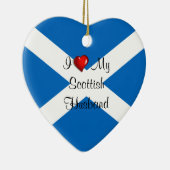 I Liebe My Scottish Husband Keramik Ornament (Rechts)