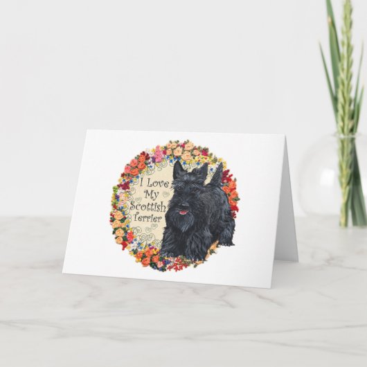 I Liebe My Scottish Terrier Feiertagskarte (Vorderseite)