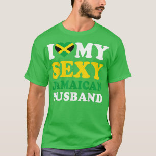 I Liebe My Sey Jamaican Husband Jamaica Ehefrau Ge T-Shirt