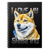I Liebe My Shiba Inu | Hundebesitzer Notizblock (Vorderseite)