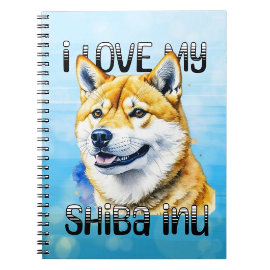 I Liebe My Shiba Inu | Hundebesitzer Notizblock (Vorderseite)
