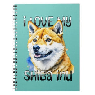 I Liebe My Shiba Inu Hundebesitzer Notizblock