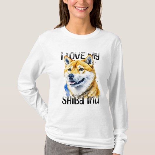 I Liebe My Shiba Inu | Hundebesitzer T-Shirt (Vorderseite)