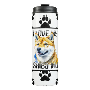 I Liebe My Shiba Inu Hundebesitzer Thermosbecher