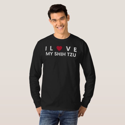 I Liebe My Shih Tzu - Funny T-Shirt für Shih Tzu L (Vorne ganz)