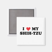 I Liebe My Shih Tzu Magnet (Vorderseite/Rückseite)