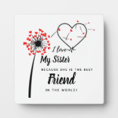 I Liebe My SISTER - Bestes Personalisiertes Gesche Fotoplatte (Vorderseite)