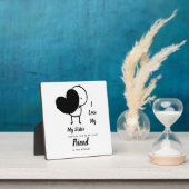 I Liebe My SISTER - Bestes Personalisiertes Gesche Fotoplatte (InSitu)