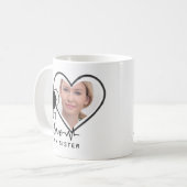 I Liebe My SISTER - Bestes Personalisiertes Gesche Kaffeetasse (Vorderseite Links)