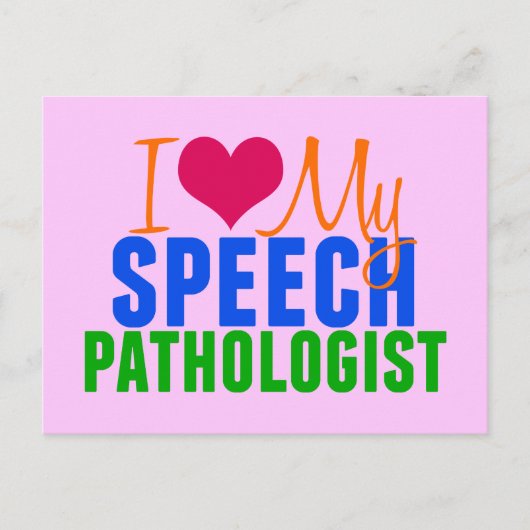 I Liebe My SLP (pink) Postkarte (Vorderseite)