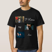 I Liebe My Son Custom 3 Foto Collage T - Shirt (Vorderseite)