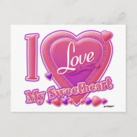 I Liebe My Sweetheart pink/lila - Herz