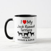 I Liebe My Three Jack Russell Terrier Dogs Tasse (Links)