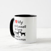 I Liebe My Three Jack Russell Terrier Dogs Tasse (Vorderseite Links)