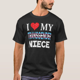 I Liebe My Transgender Niece Lgbt Lesbian Rainbow T-Shirt