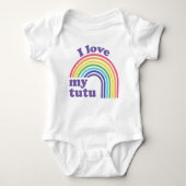 I Liebe My Tutu - Niedlicher Regenbogen Baby Strampler (Vorderseite)