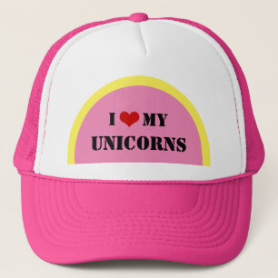 I Liebe My UNICORNS - Candy Trucker Hat Truckerkappe