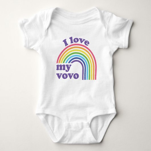 I Liebe My Vovo - Niedlicher Regenbogen Baby Strampler (Vorderseite)