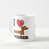 I Liebe My Weiner - Dackel Kaffeetasse (Vorderseite Links)