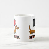 I Liebe My Weiner - Dackel Kaffeetasse (Mittel)