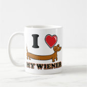 I Liebe My Weiner - Dackel Kaffeetasse (Links)
