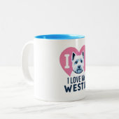 I Liebe My Westie Dog Tasse (Vorderseite Links)