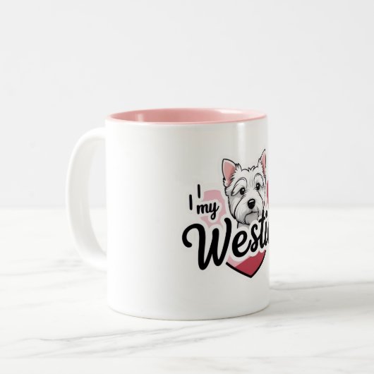 I Liebe My Westie Dog Tasse (Vorderseite Links)