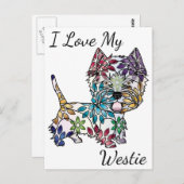 I Liebe My Westie Postcard Postkarte (Vorne/Hinten)