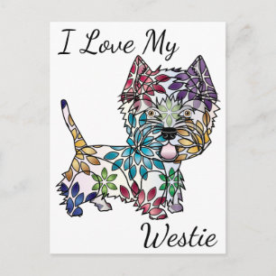 I Liebe My Westie Postcard Postkarte