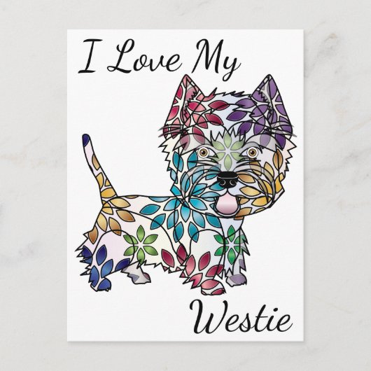 I Liebe My Westie Postcard Postkarte (Vorderseite)